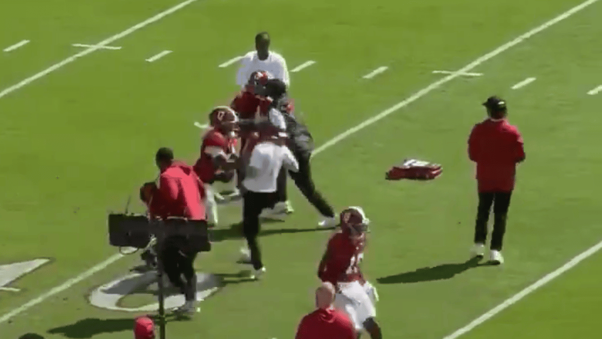 Alabama Staffer Takes a Brutal Hit During Pregame Drills, and the Internet Reacts