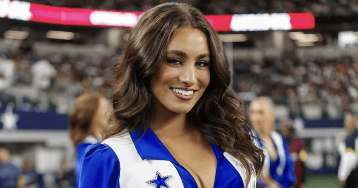 Eagles Star Courtside with Rival Cowboys Cheerleader at Elite Eight