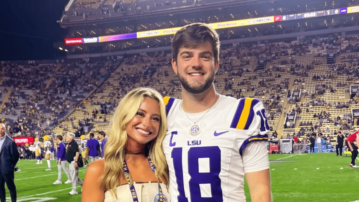Garrett Nussmeier's Fiancée Had Perfect Reaction to His Draft Slide to Chiefs