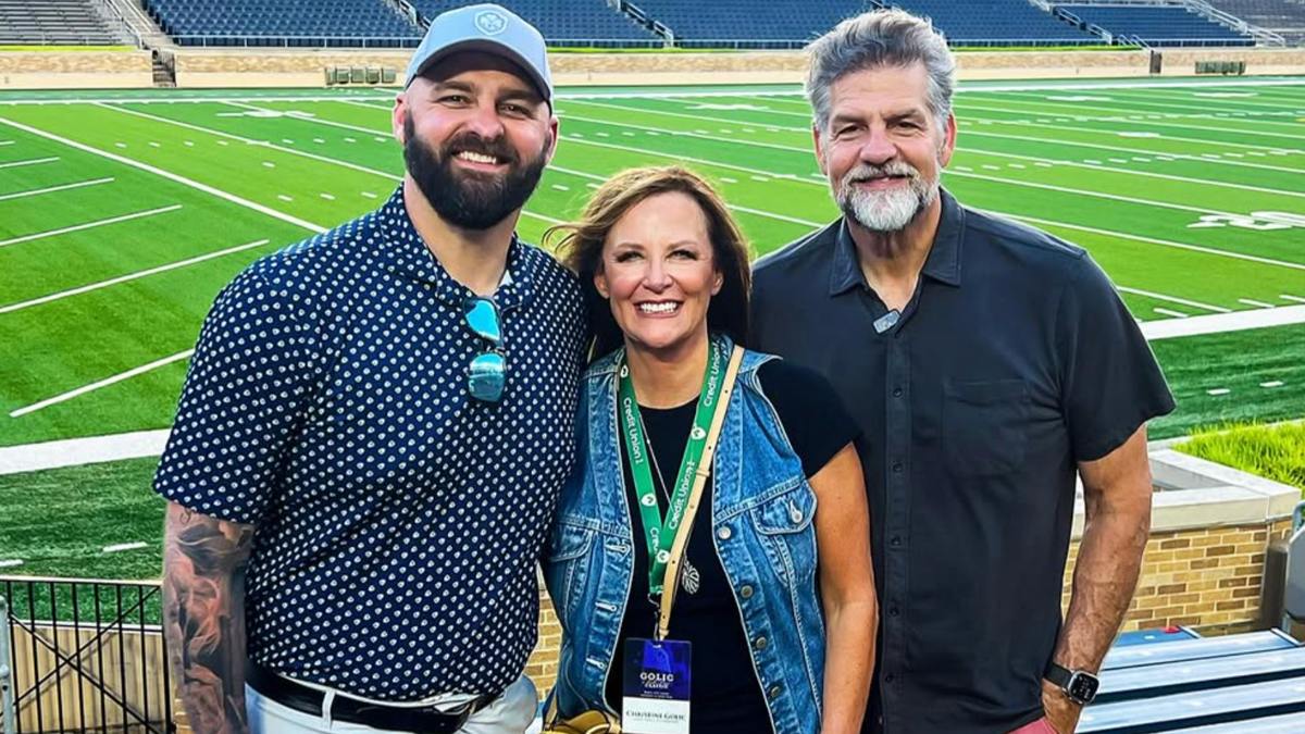 Golic's Wife Can't Contain Excitement Over His Double-Duty Football Season