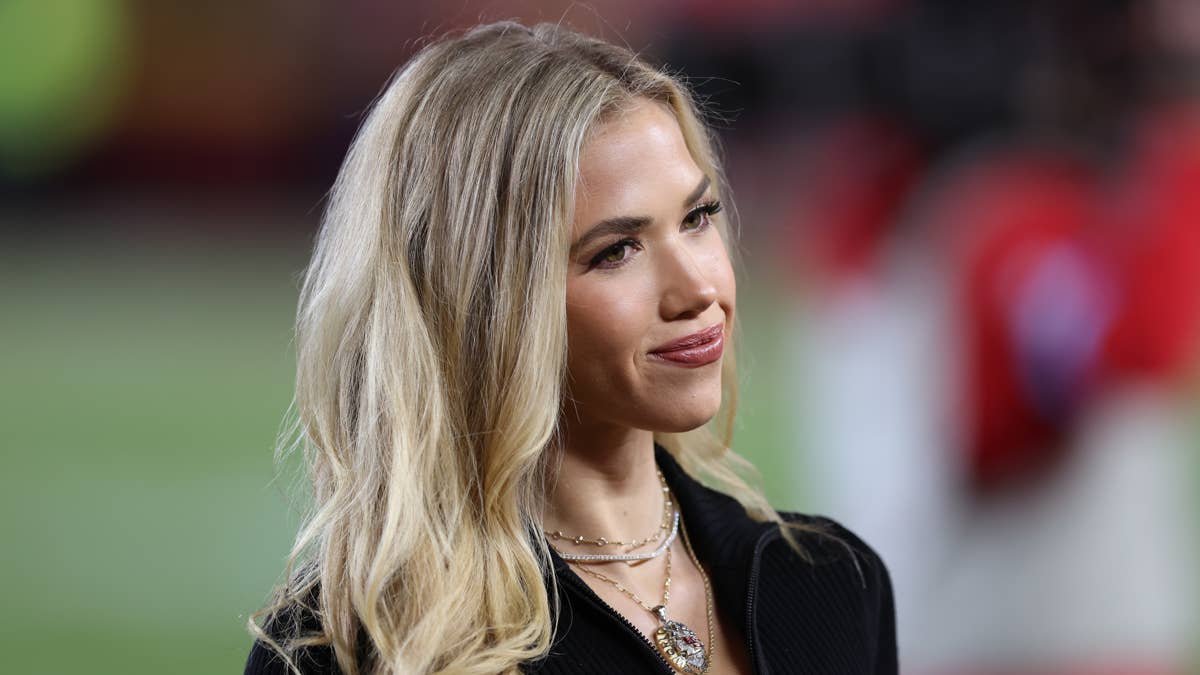 Gracie Hunt Stuns in Turquoise Cavalli Gown at Taylor Swift-Travis Kelce Wedding