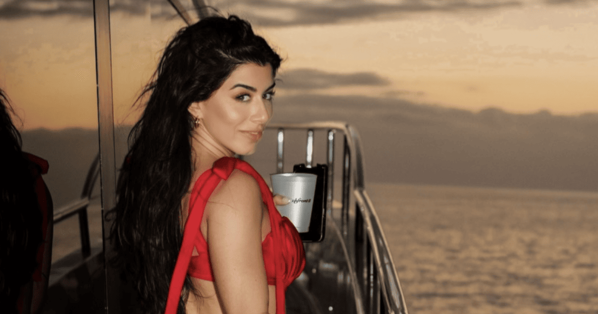 Sarah Jane Ramos Sizzles in Red Bikini for Bachelorette Bash Ahead of Prescott Wedding