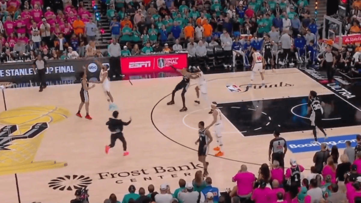 Spurs Fan Goes Viral with Bizarre Selfie Attempt with Wembanyama During Finals Game 1