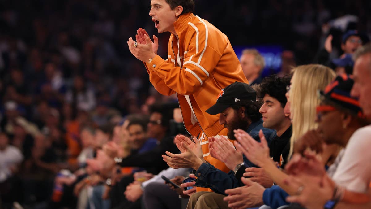Timothée Chalamet's 'Vector' Look Steals Show at Knicks' Game 3 Loss
