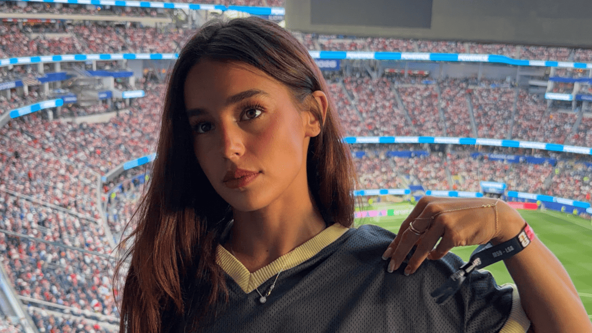 Viral World Cup Fan in Tiny Skirt Finally Identified