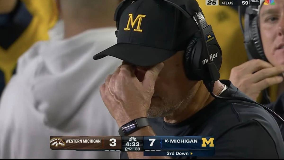 Whittingham’s Viral Facepalm Captures Michigan’s Rough Start